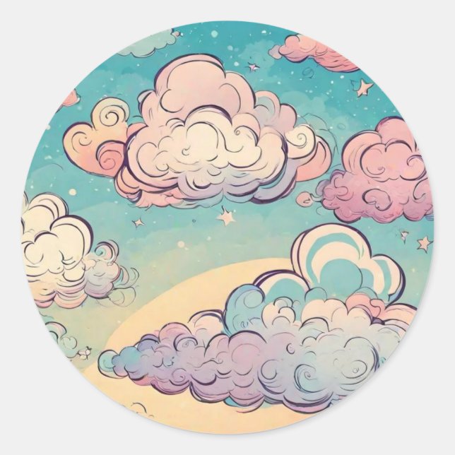 Sticker Rond Fête d'anniversaire (Devant)