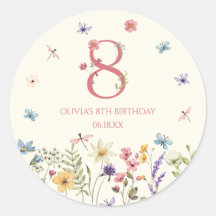 Fête d'anniversaire 8 ans Papillon de Fleur Sauvag