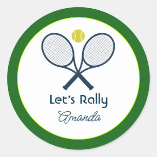 Sticker Rond Fête d'anniversaire au Country Club de Tennis Prép