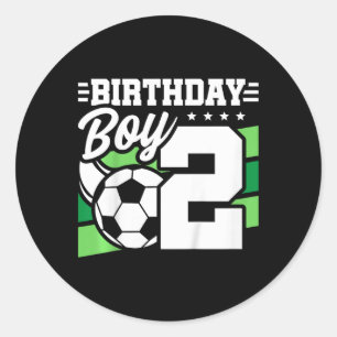 Sticker Rond Fête d'anniversaire de football pour enfants - Gar