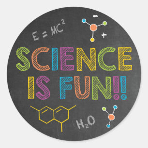 Sticker Rond Fête d'anniversaire de la science   La science est
