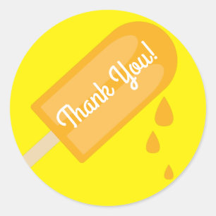 Sticker Rond Fête d'anniversaire de Popsicle Kid