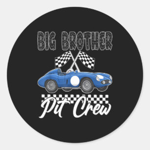 Sticker Rond Fête d'anniversaire de voiture de course famille g
