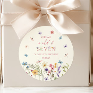 Sticker Rond Fête d'anniversaire des 7 ans de Wild et Seven Wil