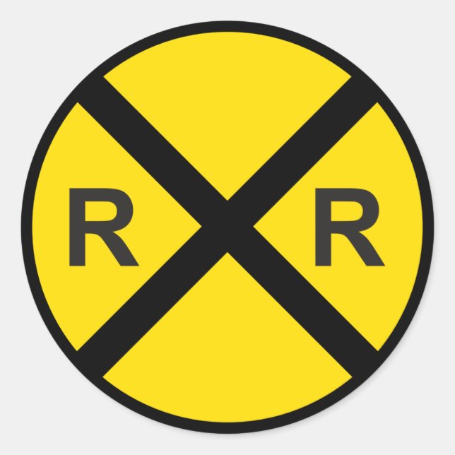 Sticker Rond Fête d'anniversaire du train (panneau de passage à (Devant)