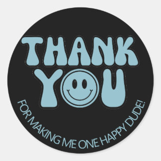 Sticker Rond Fête d'anniversaire d'un garçon heureux 1 an 