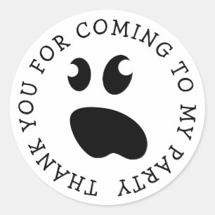 Sticker Rond Fête d'anniversaire éffrayante de Halloween de