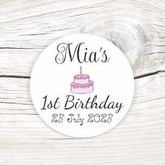 Sticker Rond Fête d'anniversaire personnalisée Favoriser