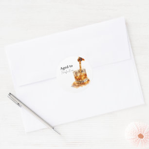 Sticker Rond Fête d'anniversaire pour hommes Parfaitement Vieil