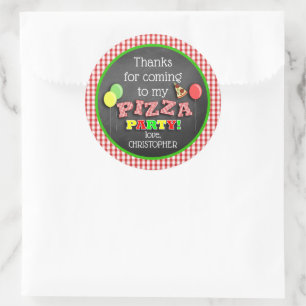 Sticker Rond Fête d'anniversaire remerciements pour la soirée p