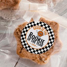 Sticker Rond Fête d'anniversaire Retro Personnalisée