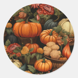 Sticker Rond Fête d'automne