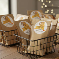 Fête de bébé avec des pretzels cultivés localement
