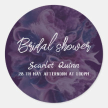 Fête de douche de mariage #2 couleur blanc pourpre