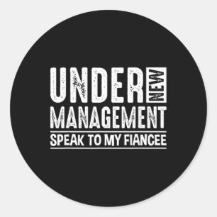 Sticker Rond Fête de fiançailles hommes sous nouvelle direction