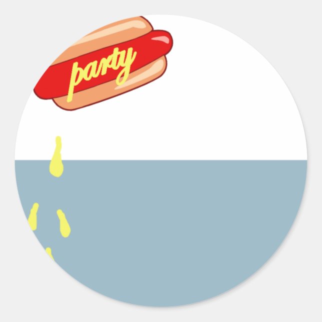 Sticker Rond fête de hotdog (Devant)