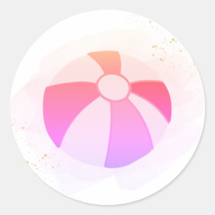 Sticker Rond Fête de la piscine d'eau vive et étincelante