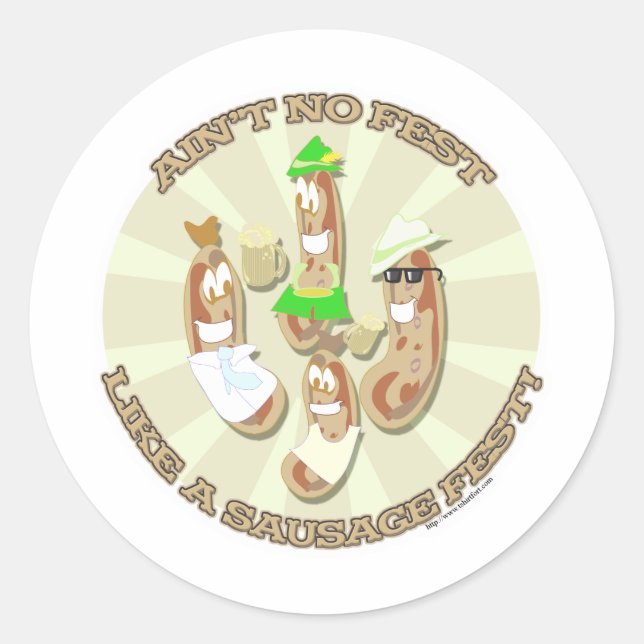 Sticker Rond Fête de la saucisse ! (Devant)