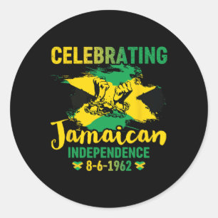 Sticker Rond Fête de l'Indépendance Fière Jamaïque 1962