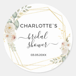 Sticker Rond Fête de mariage bohème fleuri 