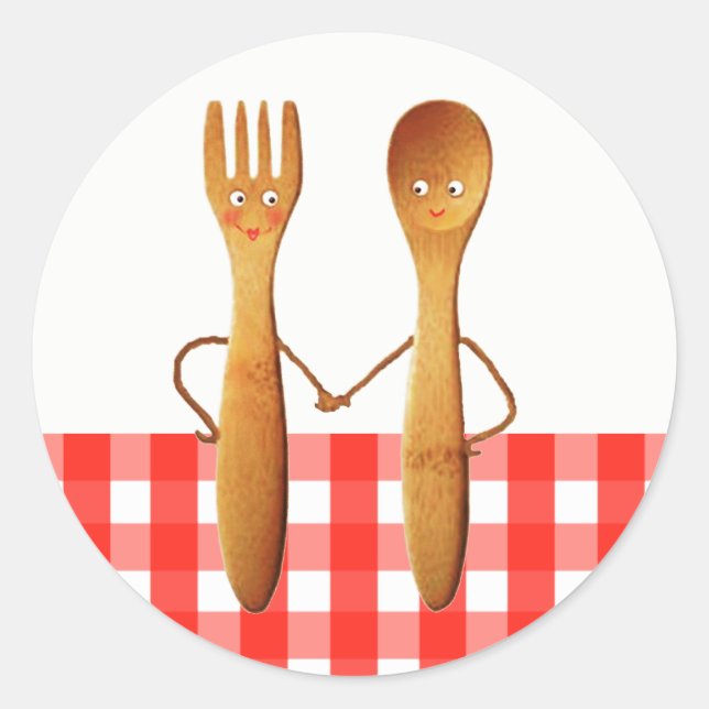 Sticker Rond Fête de mariage d'été (Devant)
