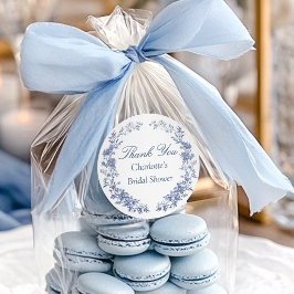 Sticker Rond Fête de mariage élégante remerciements floraux