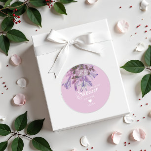 Sticker Rond Fête de Mariage Florale