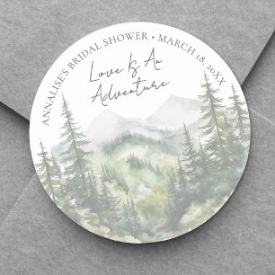 Sticker Rond Fête de mariage Forest Adventure