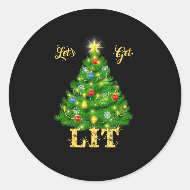 Sticker Rond Fête de Noël (Devant)