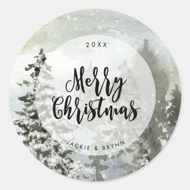 Sticker Rond fête de noël (Devant)