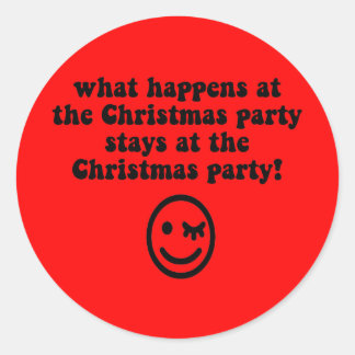 Sticker Rond Fête de Noël amusante