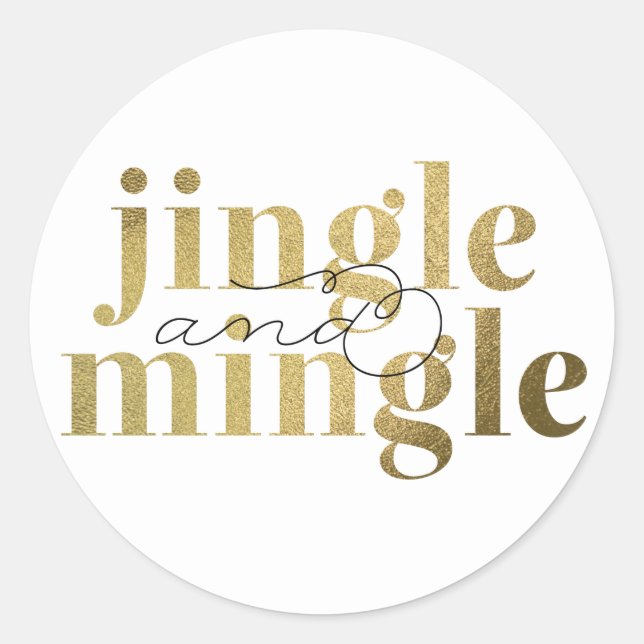 Sticker Rond Fête de Noël de Jingle et Mingle (Devant)
