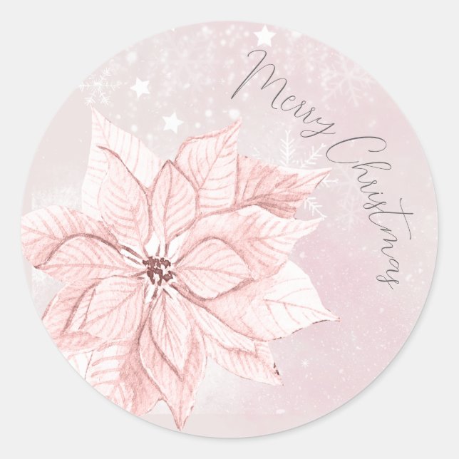 Sticker Rond fête de Noël de l'aquarelle (Devant)