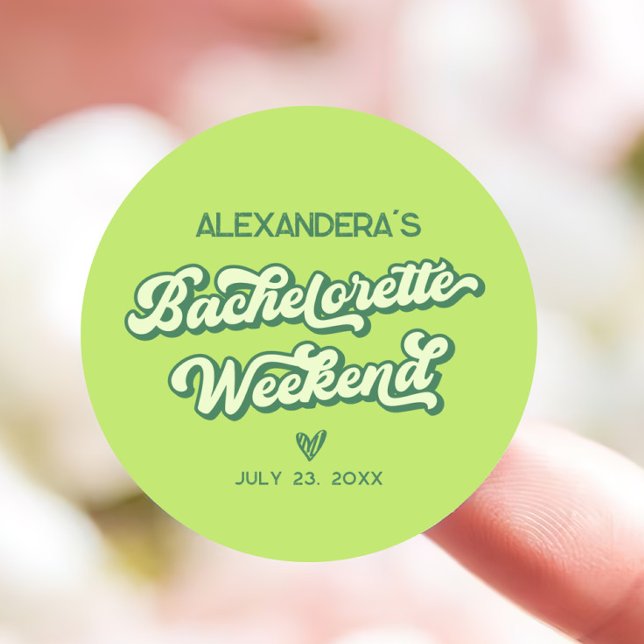 Sticker Rond Fête de Piscine Verte d'Été Cadeau de l'Enterremen (Créateur téléchargé)