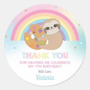 Sticker Rond Fête des beaux-arts Merci Favor