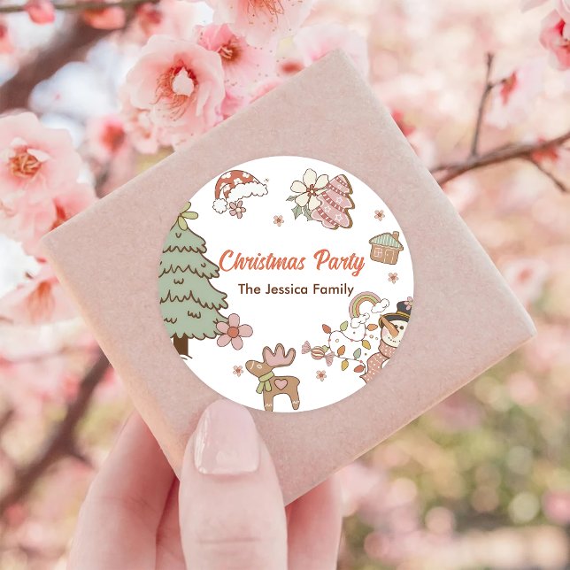 Sticker Rond Fête des cookies de Noël (Créateur téléchargé)