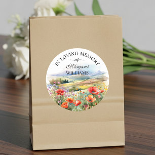 Sticker Rond Fête Des Fleurs sauvages D'Aquarelle De La Vie Fun