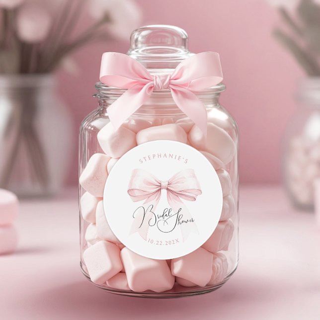 Sticker Rond Fête des mariées de cabot rose (Créateur téléchargé)