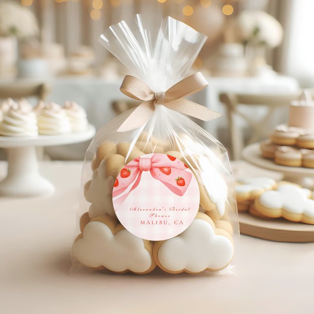 Sticker Rond Fête des mariées de la baie de fraise (Créateur téléchargé)