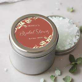 Sticker Rond Fête des mariées Florale Rustique intemporelle