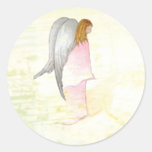 Sticker Rond Fête des mères Angel Religieux