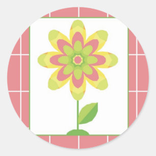 Sticker Rond Fête des mères aux fleurs uniques