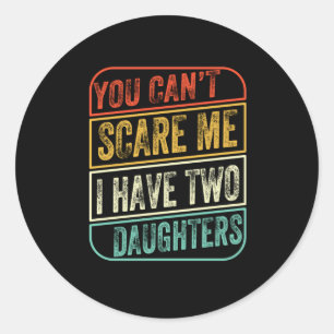 Sticker Rond Fête des pères J'Ai Deux Filles