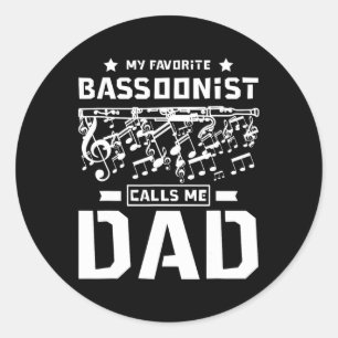 Sticker Rond Fête des pères Mon Boonist préféré m'appelle Papa