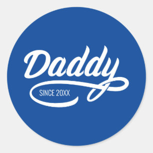 Sticker Rond Fête des pères - Papa Depuis...
