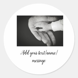 Sticker Rond fête des pères son père papa ajouter un texte phot