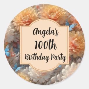 Sticker Rond Fête du 100e anniversaire