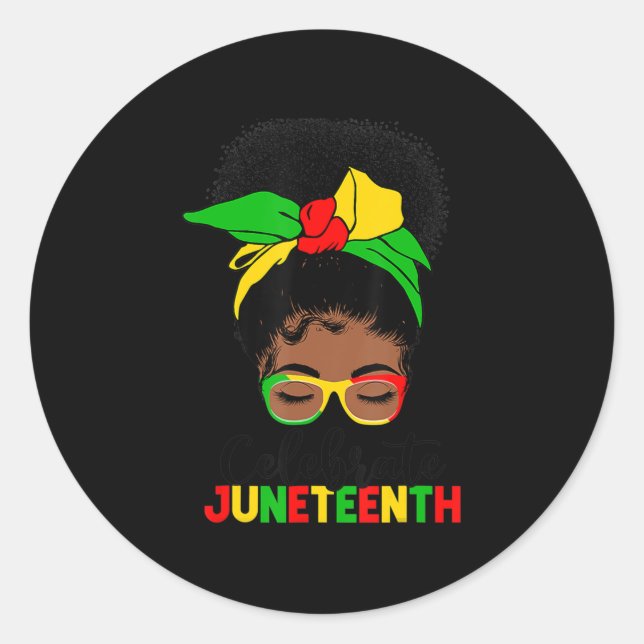 Sticker Rond Fête du 18 juin 1865 de Messy Bun (Devant)