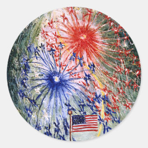 Sticker Rond Fête du 4 juillet