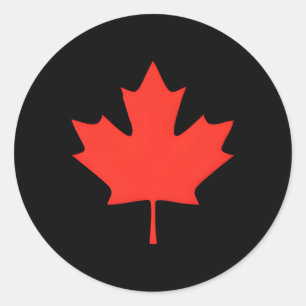 Sticker Rond Fête du Canada Fournitures Py Maple Leaf Drapeau c